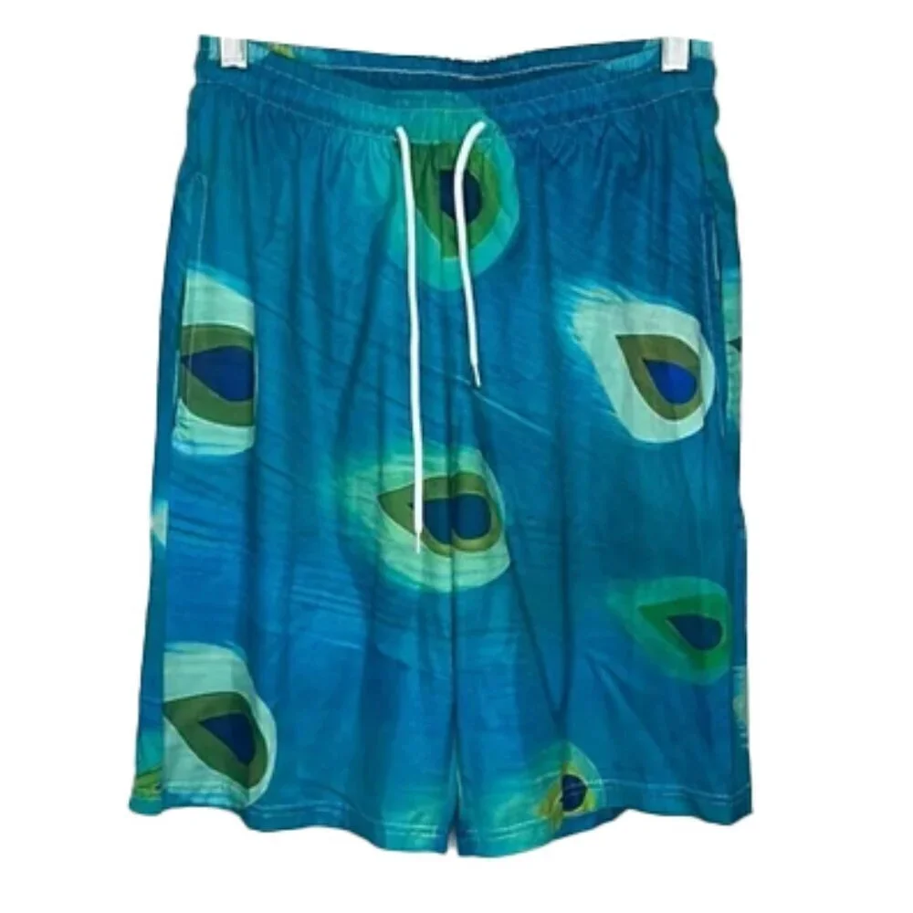 ❤️ 🆕 Peacock Patterned boys Shorts medium